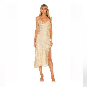 ASTR the Label Gaia Dress in Cream Burnout Floral size large